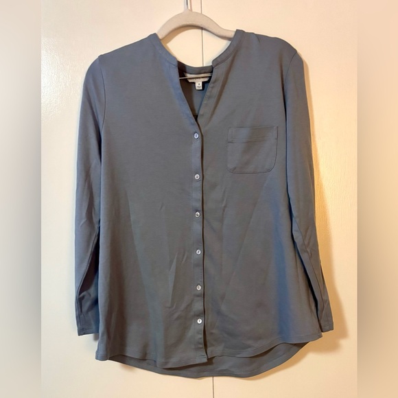 The Company Store Legends Hotel Pima Cotton Pajama Set NWOT Medium Blue - Picture 4 of 7